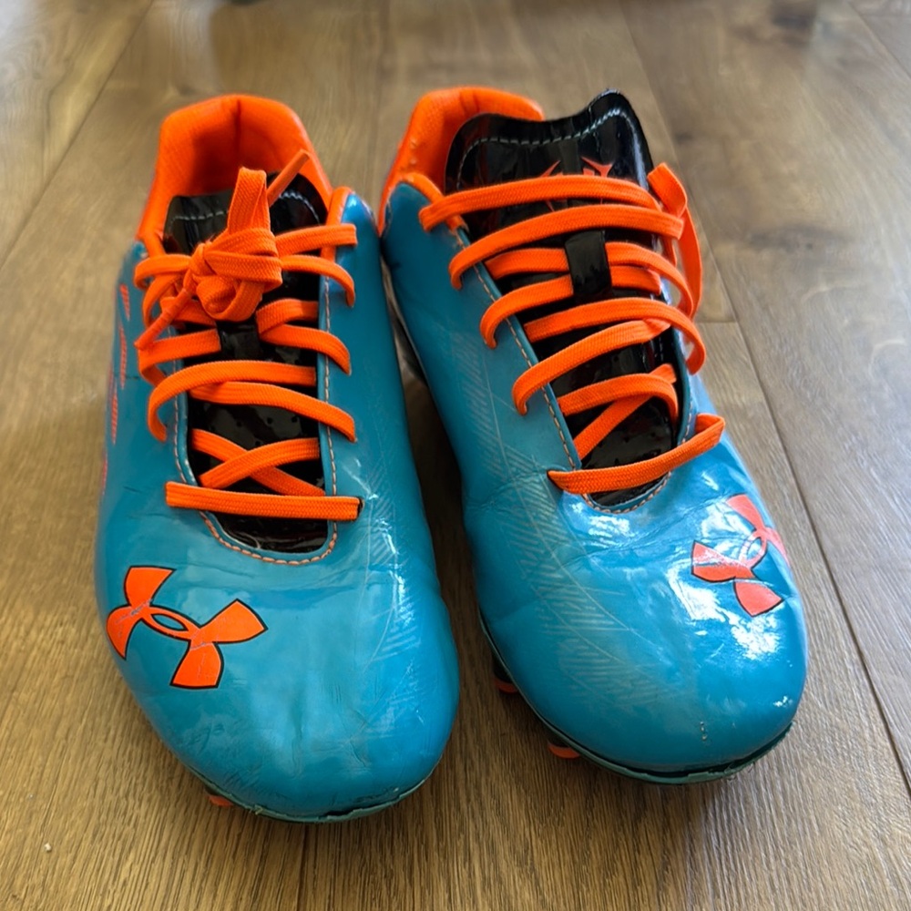 Under Armour Kids' Blue and Orange Shoes